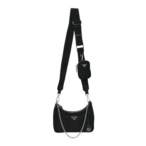 PRADA Nylon Re-Edition 2005 Shoulder Bag Black | FASHIONPHILE | Fashionphile