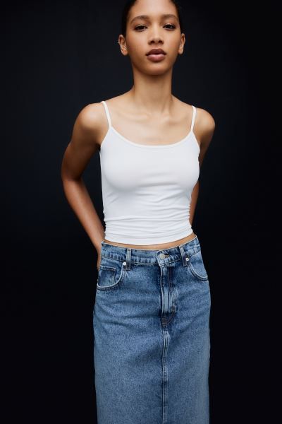 Long denim skirt | H&M (UK, MY, IN, SG, PH, TW, HK)