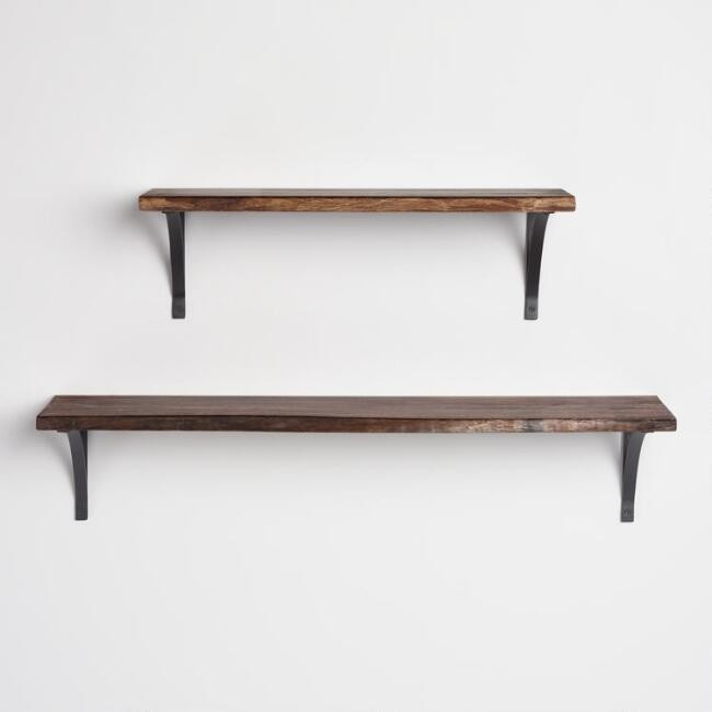 Organic Edge Wood Mix & Match Wall Shelf Collection | World Market