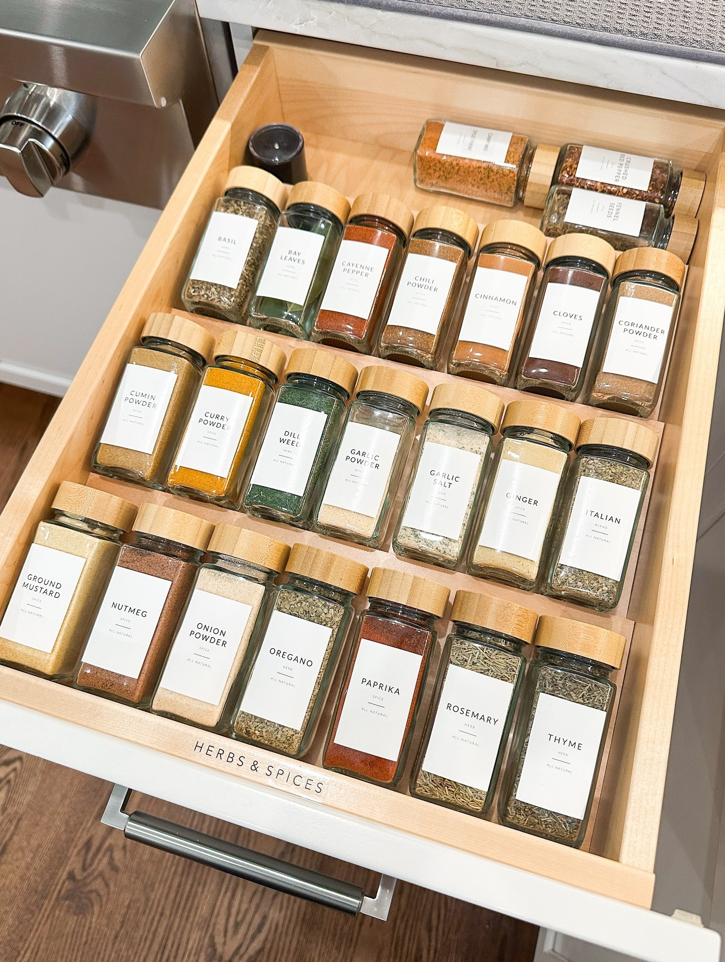 Another day, another spice drawer 🌶️

featuring my absolute favorite spice jars & labels from @savvyandsorted 🤩
.
.
.
.
.
#OrganizeWithMarie #ProfessionalOrganizer #spicedrawer #spicejars #FairfieldCountyOrganizer #fairfieldcountyct #connecticutlife #organizingtips #connecticutliving #connecticutgram #ctsmallbusiness #203local #organizedhome #fairfieldcounty #fairfieldcountymoms #greenwichct #hometips #professionalorganizer #getorganized #organizinghacks #homeorganizer #homeorganizing #womeninbusiness #smallbusiness #smallbusinessowners