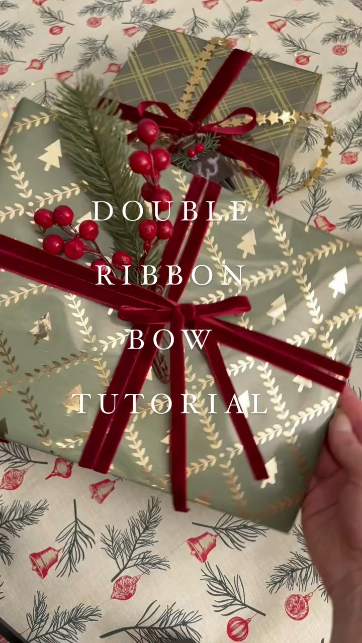 Wrapping supplies for this double bow tutorial! 🎀😍

Absolutely loving all the dark red velvet this year ✨ it’s magic!

🎄Becca 

#LTKparties #LTKSeasonal