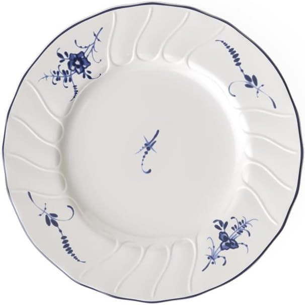 Villeroy & Boch Vieux Luxembourg Bread & Butter Plate, 6.75 in, Premium Porcelain, White/Blue | Amazon (US)