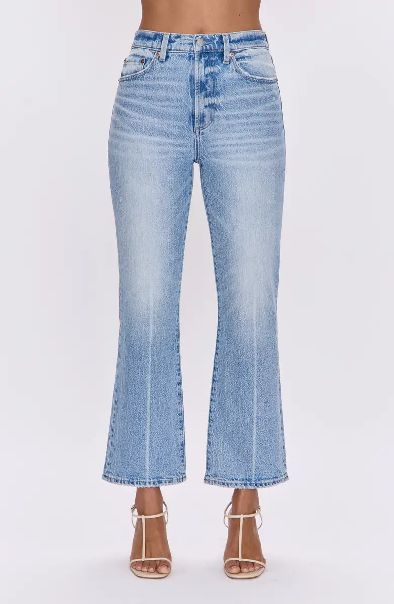 Ally Raw Step Hem High Waist Crop Bootcut Jeans | Nordstrom