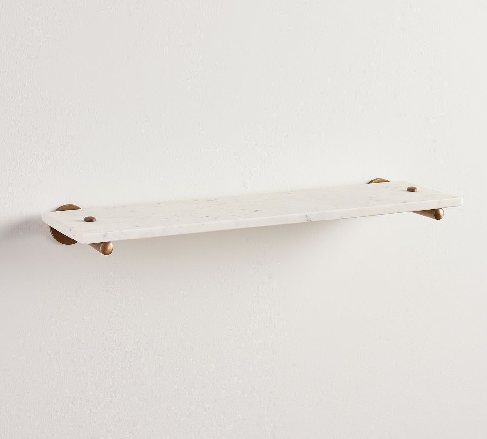 Linden Handcrafted Marble Shelf (24") | Pottery Barn (US)