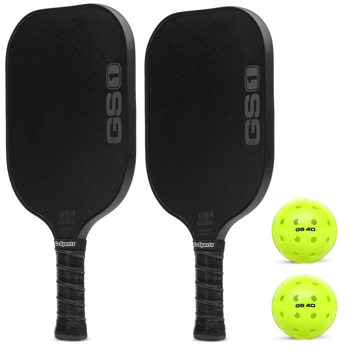 GoSports GS1 Pickleball Paddles Set of 2 with 2 Pickleballs - USAPA Approved Fiberglass Picklebal... | Target