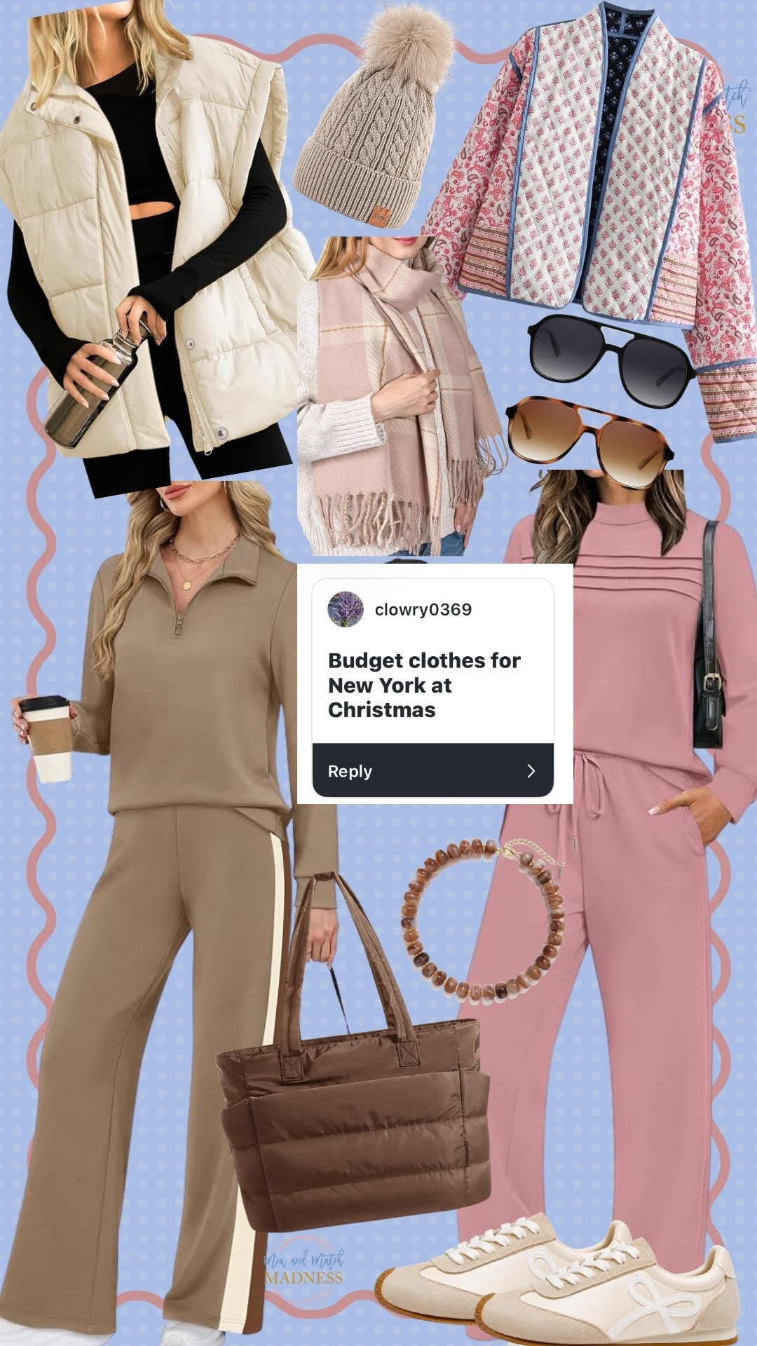 Eeeek a trip to NYC at Christmas sounds dreamy -here’s some cozy outfit info to get you started on your packing.