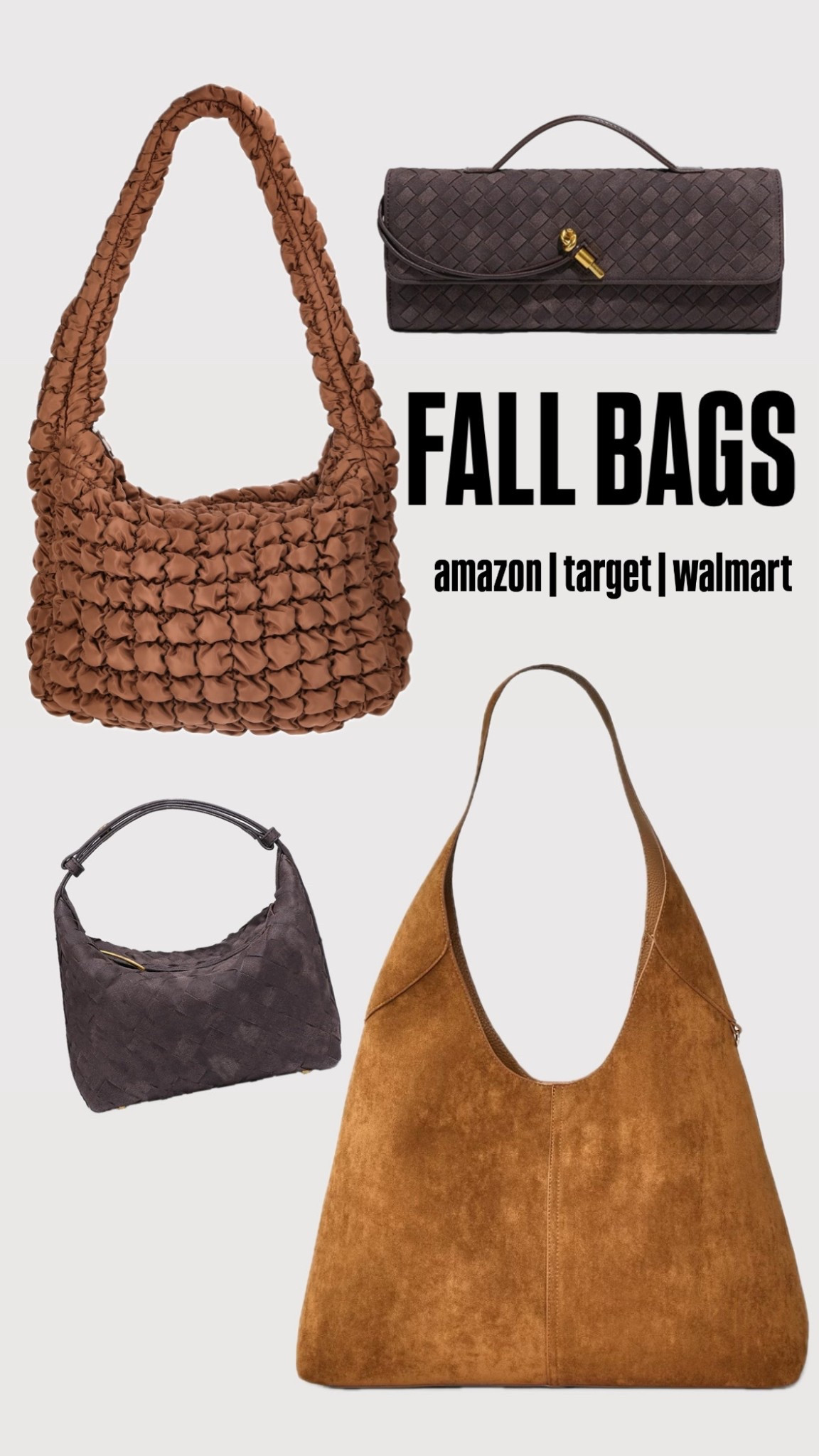fall bag haul courtesy of Amazon, target, and walamrt 

#LTKStyleTip #LTKFindsUnder50 #LTKItBag