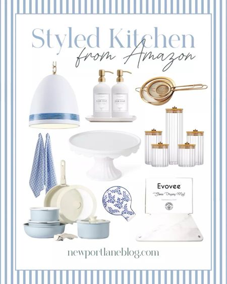 Styled kitchen finds from Amazon for spring! So pretty. Perfect for a Coastal Kitchen or a Grandmillennial Kitchen. (5/18

#LTKfindsunder50 #LTKhome #LTKstyletip
