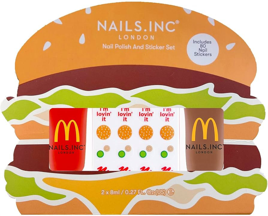 Nails.INC x McDonald’s Mini Nail Polish Duo with Stickers | Amazon (UK)