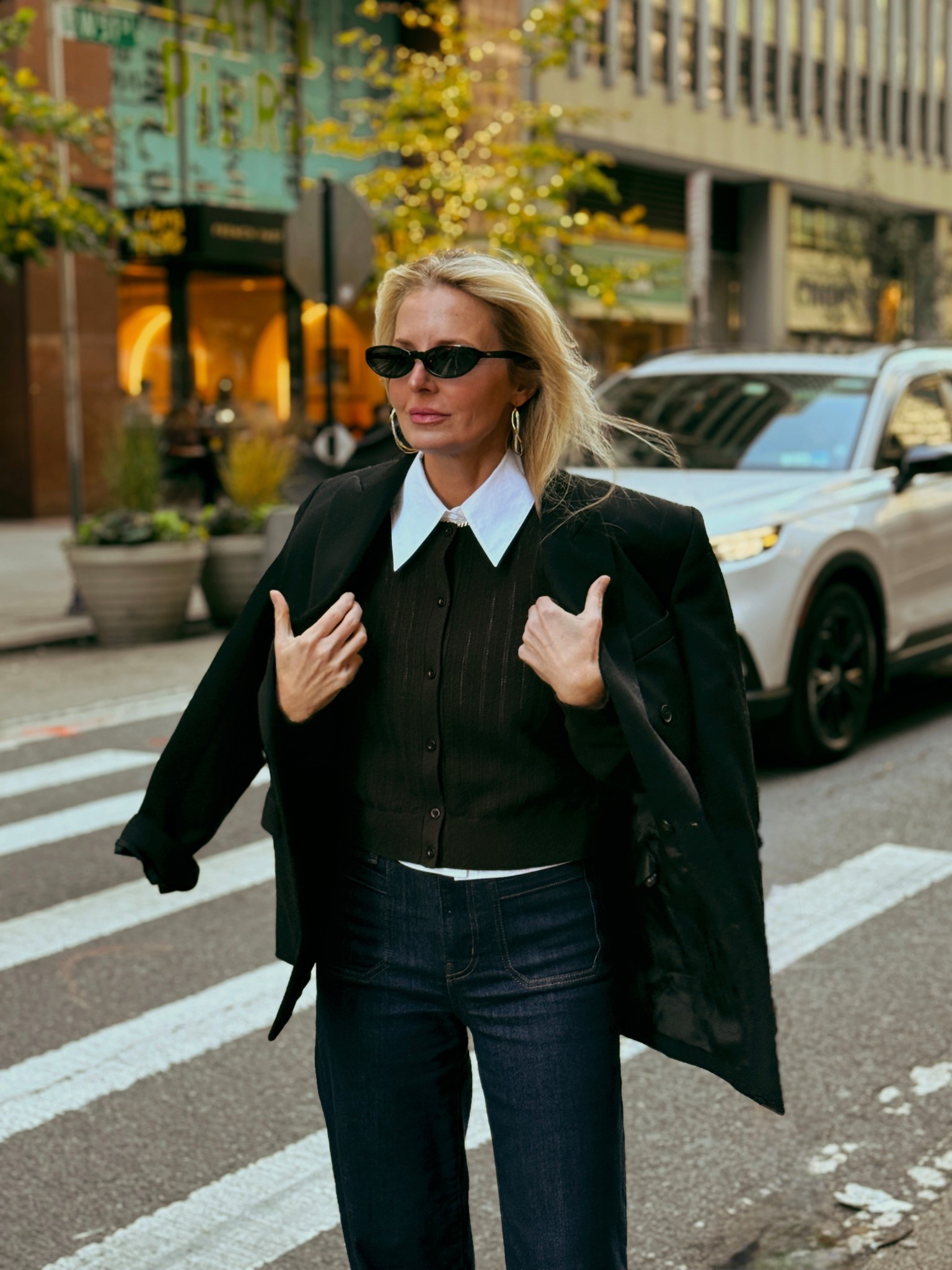 This sweater is everything a luxe fall knit should be. Made from super-soft cashmere, it feels incredibly elevated yet wearable for everyday. The delicate pointelle design gives it that extra something special—subtle, feminine, and just the right touch of texture to set it apart from your average sweater. It’s also paper-thin and will layer over or under everything beautifully. (You’ll never overheat wearing this one.)

I styled it over this cropped sleeveless white shirt—my go-to hack when I want that classic collar to pop without the bulk of a full button-down. You still get that polished, preppy vibe… just way more comfortable and streamlined. BTW, not sure what I love more, the sweater or this perfect layering shirt!

Pair this lightweight brown cashmere sweater with a black blazer (yes- black and brown look great together!) and some flattering dark wash denim for a go-to chic, modern look.

 Use Code: BFRIGCSF:
• Spend $150, Get a $75 Gift Card
• Spend $500, Get a $125 Gift Card
• Spend $1,000, Get a $250 Gift Card
• Spend $3,000, Get a $750 Gift Card

#LTKSaleAlert #LTKCyberWeek #LTKOver40