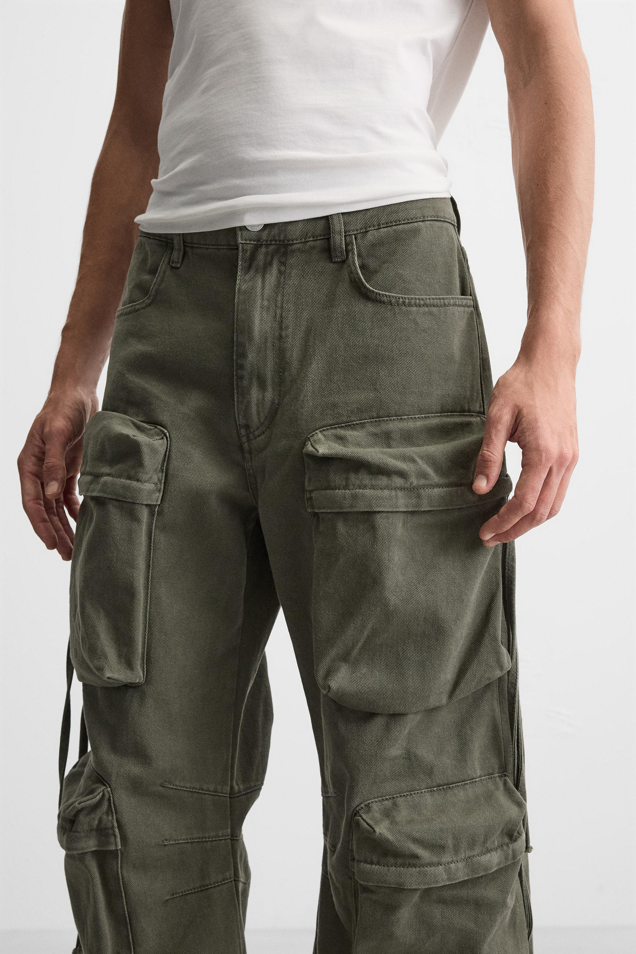 POCKET DENIM CARGO PANTS | Zara US