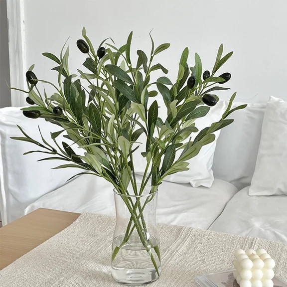 37-inch Artificial Silk Green Olive Long Stem, for Indoor Use, by Mainstays | Walmart (US)