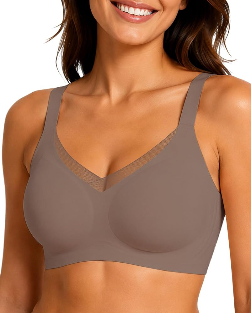 As Fairy Wireless Bras for Women Full Coverage, Seamless Jelly Support Bra, Comfort T-Shirt Bra w... | Amazon (US)