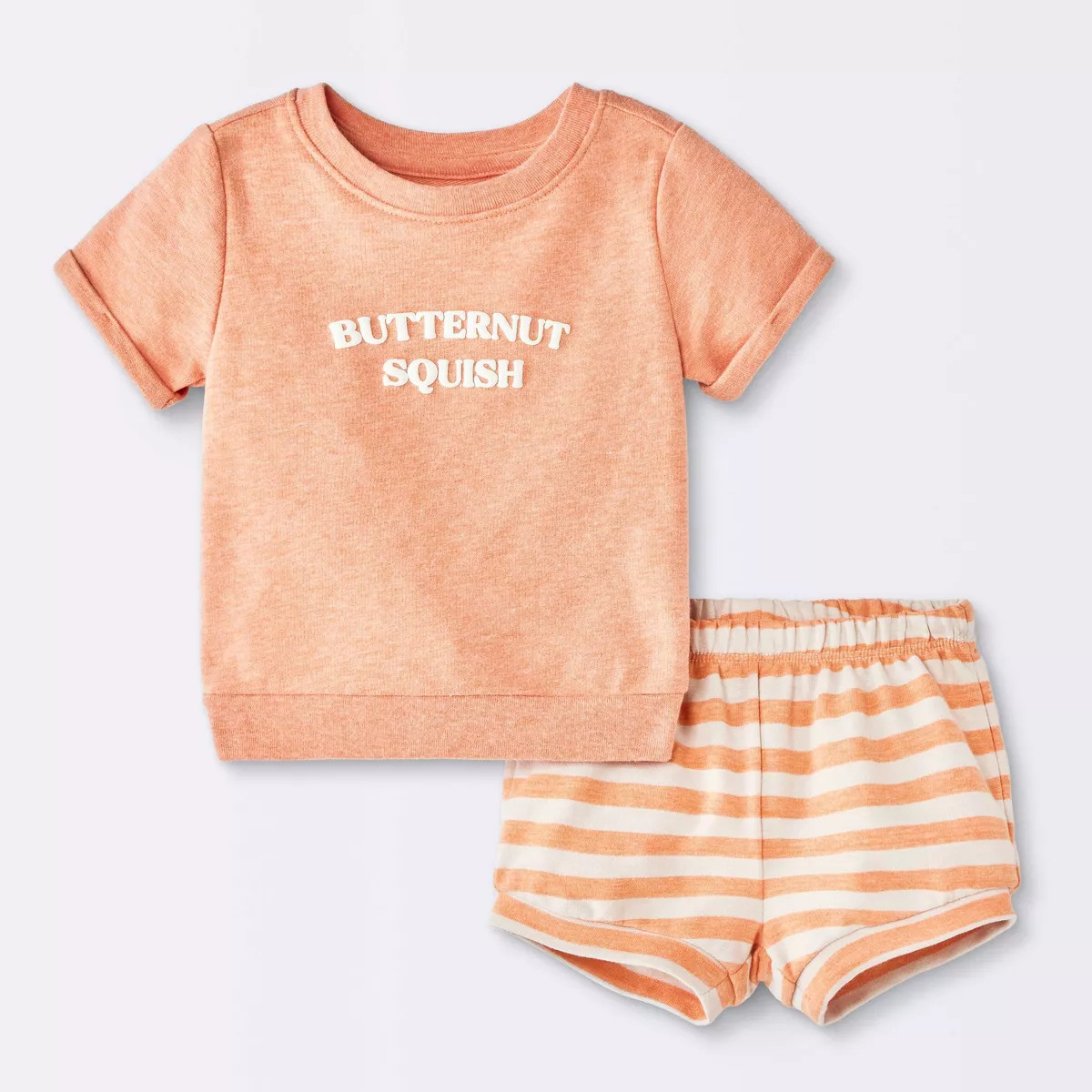 Baby Butternut Squish Short Sleeve and Bloomers Set - Cloud Island\u2122 Melon Orange Newborn | Target