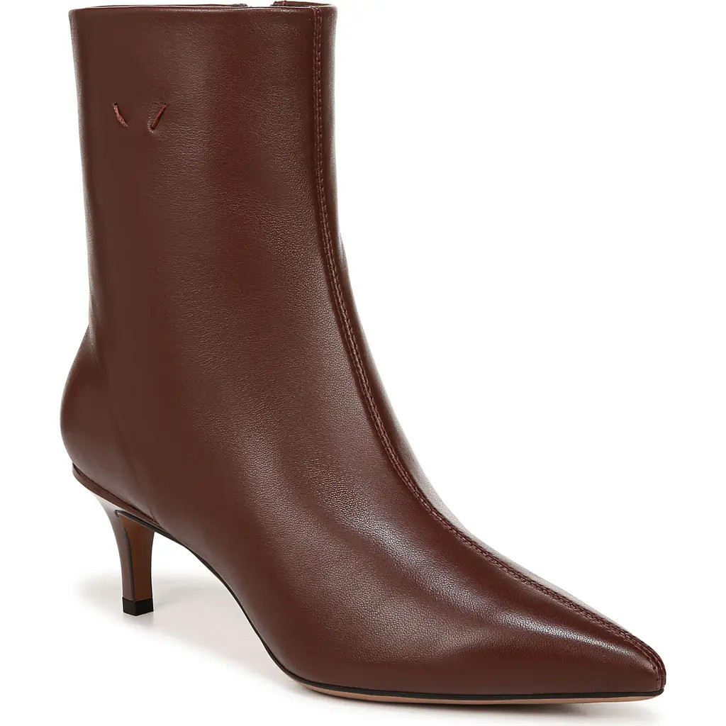 Franco Sarto Anna Pointed Toe Bootie in Dark Brown at Nordstrom, Size 11 | Nordstrom