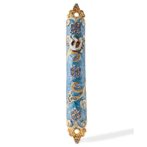 Matashi Crystal 24K Gold Plated and Crystals Hand Painted Embellished with a Judaica Design Mezuz... | Walmart (US)