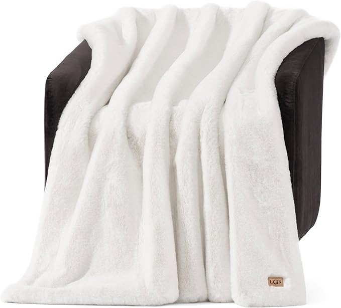 UGG Euphoria Faux Fur Throw Blanket, Warm Fluffy Throw for Couch or Bed, Luxury Bedroom Decor, Fl... | Amazon (US)