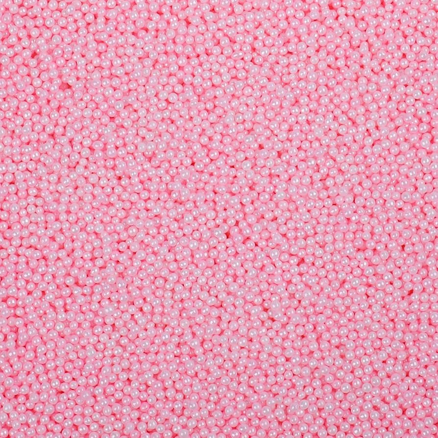 Light Pink Nonpareils Sprinkles - 2mm Edible Mini Pearl Sprinkles for Cake Decorating, Cupcake, C... | Amazon (US)