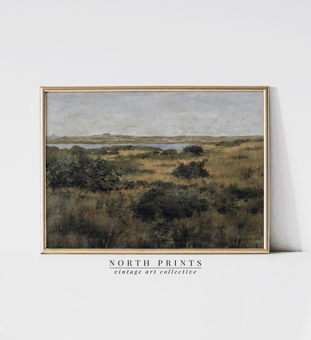 Rustic Lake Landscape Art PRINTABLE | Large Living Room Summer Painting | DIGITAL Print Downloada... | Etsy (US)