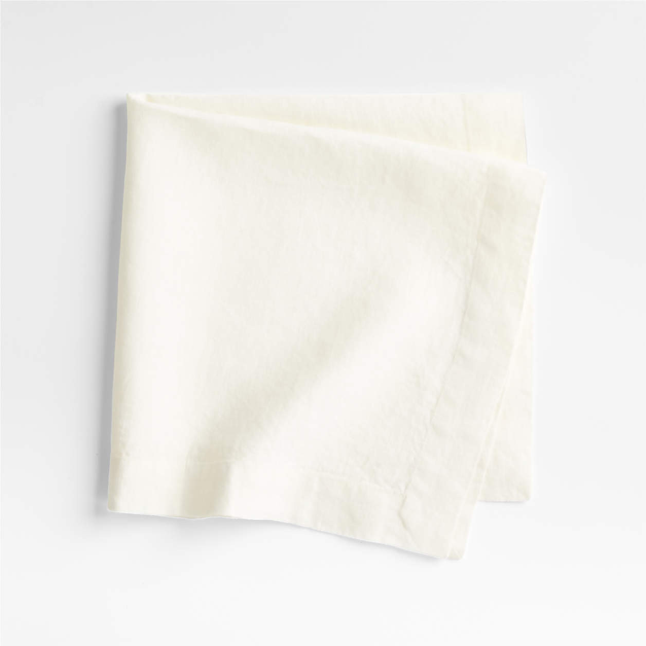 Marin Arctic Ivory EUROPEAN FLAX -Certified Linen Napkin + Reviews | Crate & Barrel | Crate & Barrel