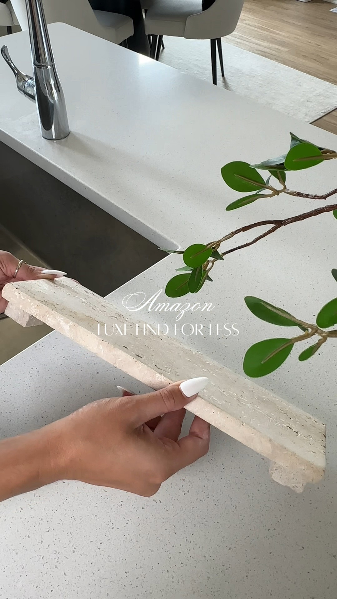 This gorgeous travertine tray is luxe without the price tag!

#LTKHome