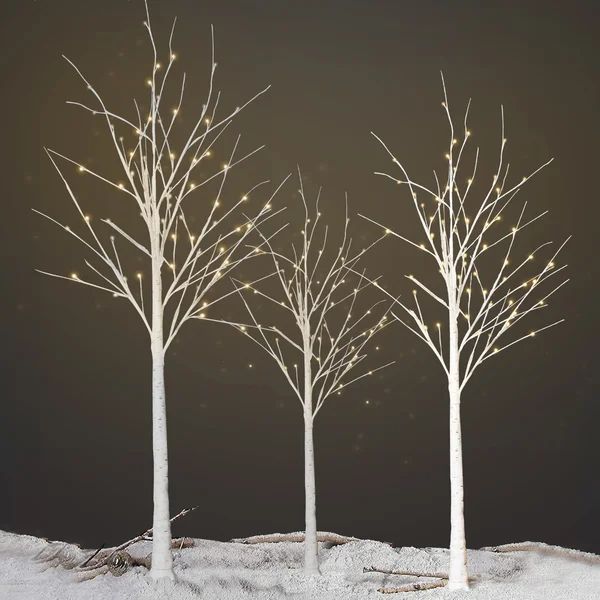 72'' Lighted Artificial Birch Christmas Tree | Wayfair North America