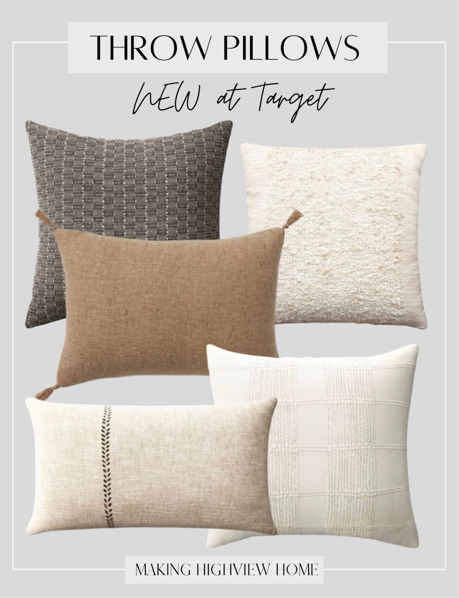 New throw pillows from threshold at target 

Pillow combinations
Budget friendly pillows
Neutral throw pillows
Summer throw pillows 

#LTKhome #LTKFind #LTKstyletip