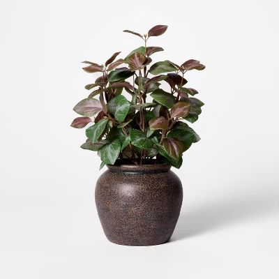 Potted Fall Leaf Arrangement in Vase Brown - Threshold™ designed with Studio McGee: Indoor Faux... | Target