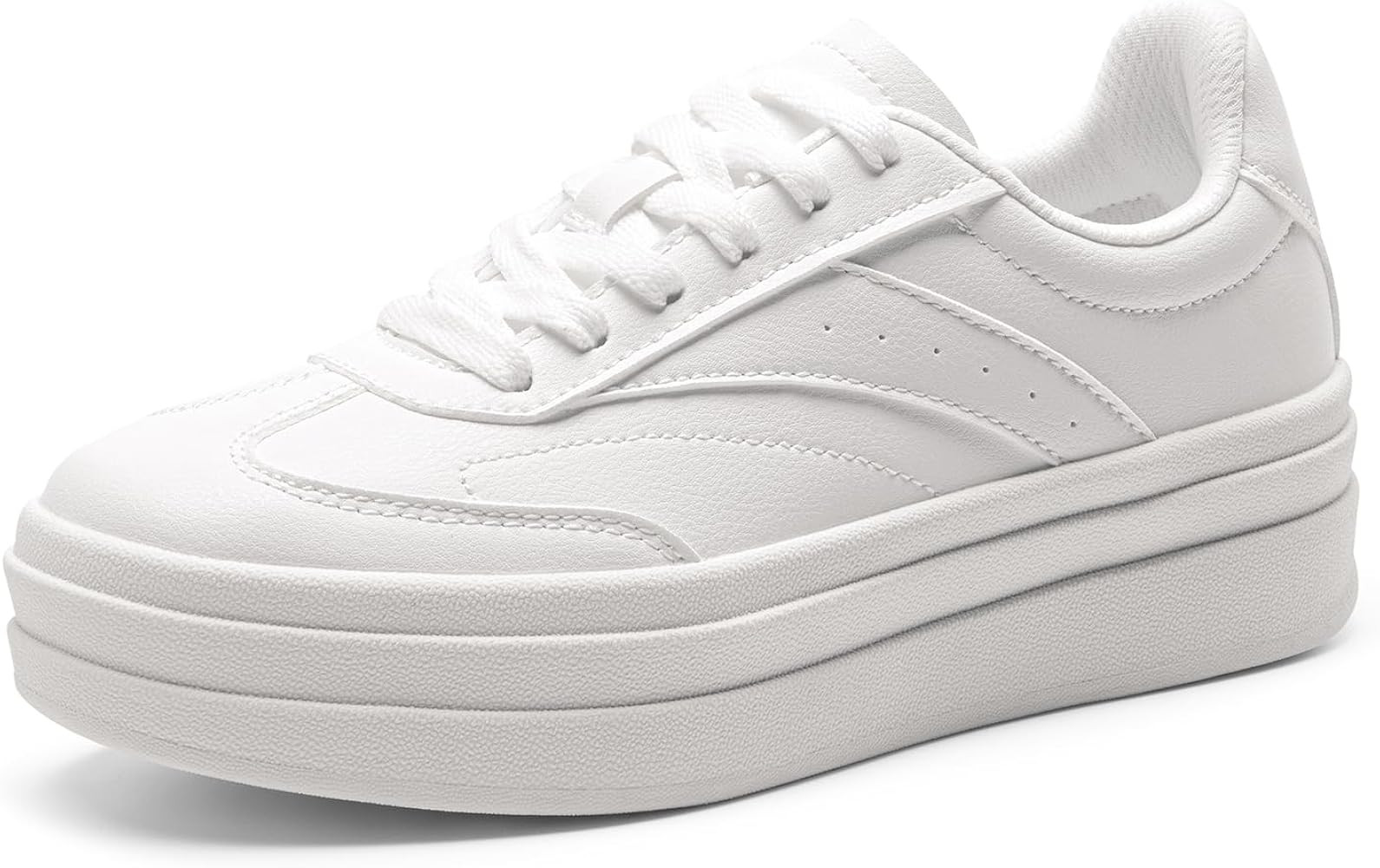 DREAM PAIRS Women's Platform Sneakers Walking Val Tennis Lace-Up Comfortable Casual Fashion Sneak... | Amazon (US)