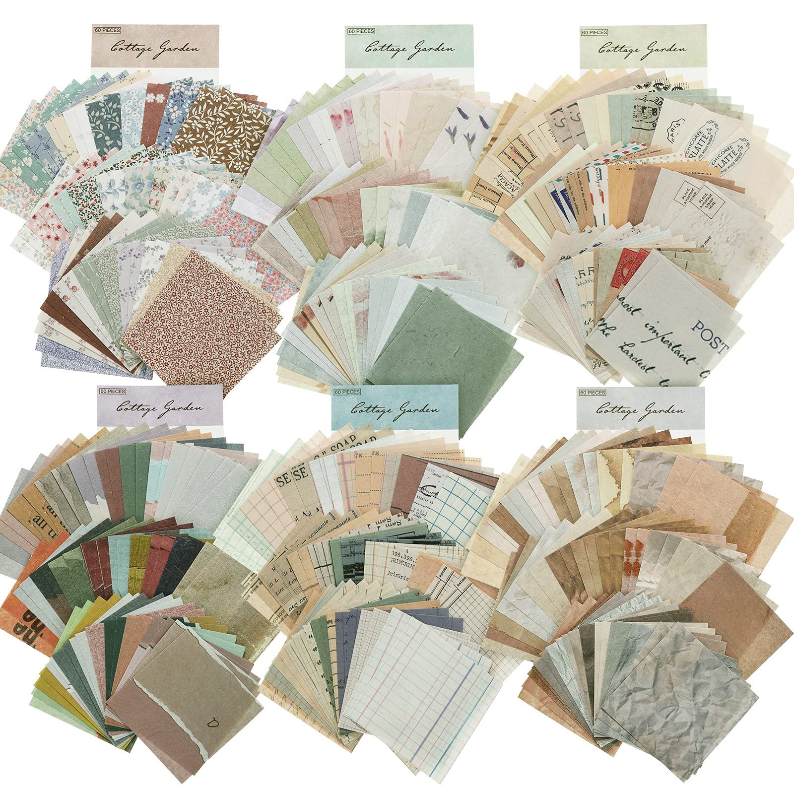 360 Sheets Vintage Scrapbook Paper Supplies DIY Journaling Supplies for Writing Drawing, Aestheti... | Amazon (US)