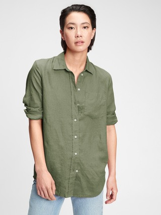 Linen Boyfriend Shirt | Gap (US)