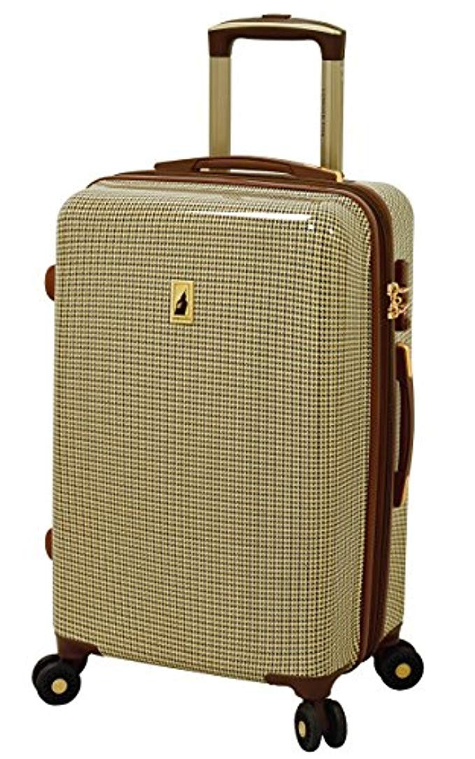 London Fog Cambridge 21" Expandable Hardside Spinner, Olive Plaid | Amazon (US)