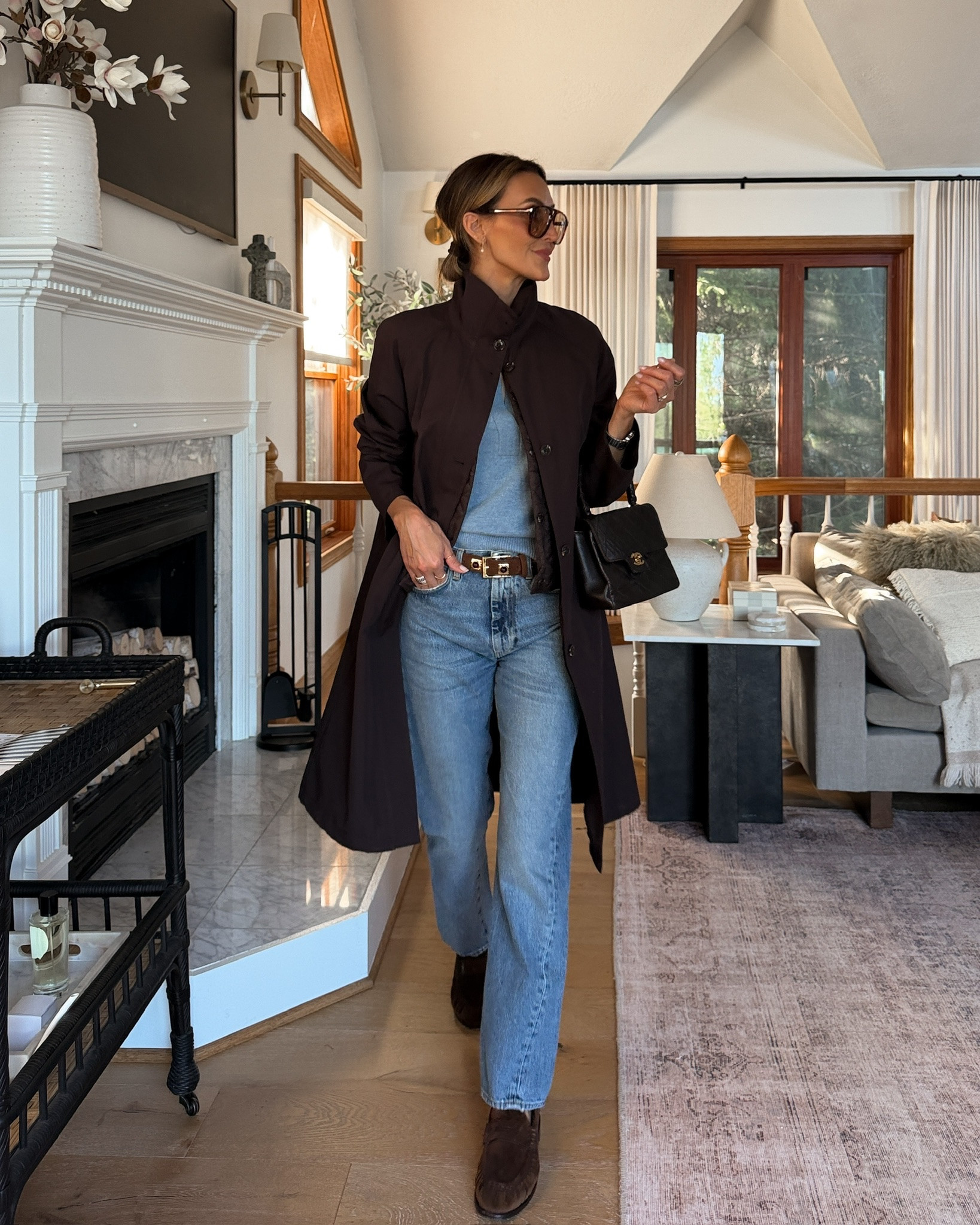 Chocolate brown trench, I’m loving for the transitional weather
