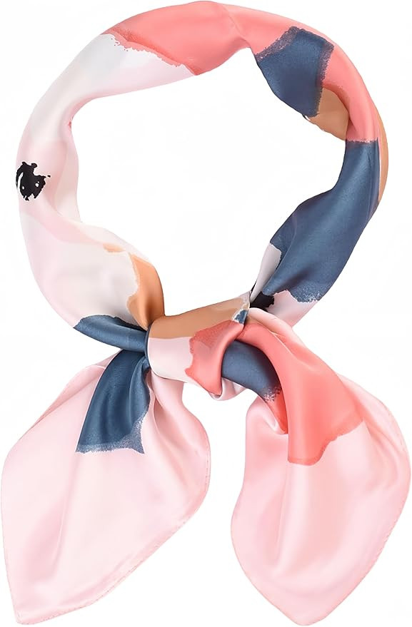 Satin Scarves for Women 27.5 × 27.5 inches Medium Square Elegant Silk Feeling Head Scarf | Amazon (US)