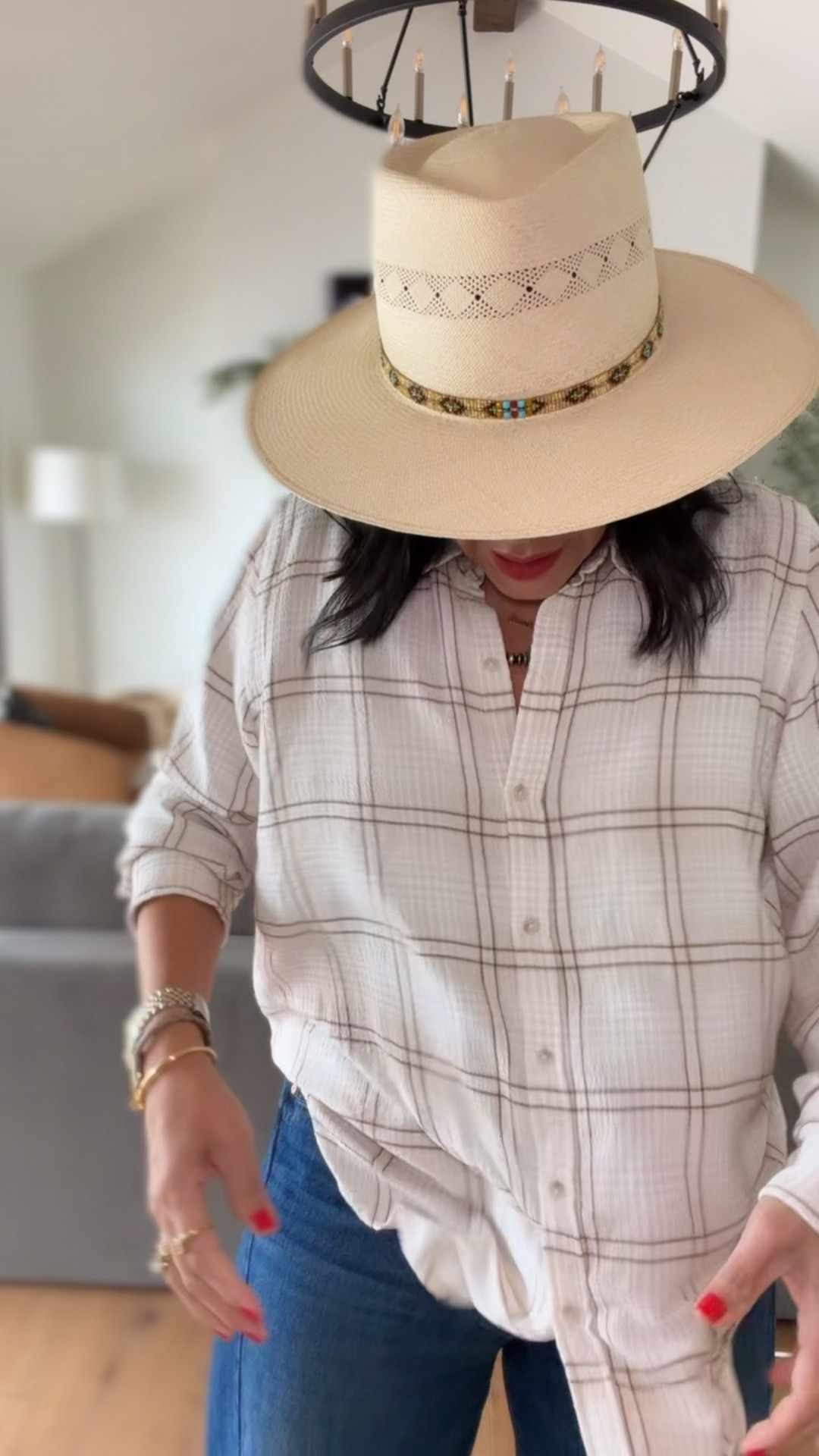 Top size medium, genuine leather belt size medium, jeans size 30 (I’m a curvy size 8). 

#LTKootd #LTKOver40 #LTKWorkwear