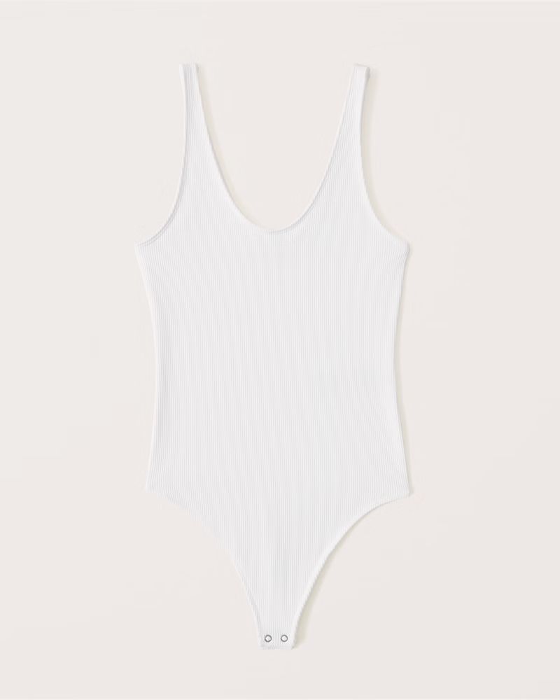 Seamless Rib Scoopneck Bodysuit | Abercrombie & Fitch (US)
