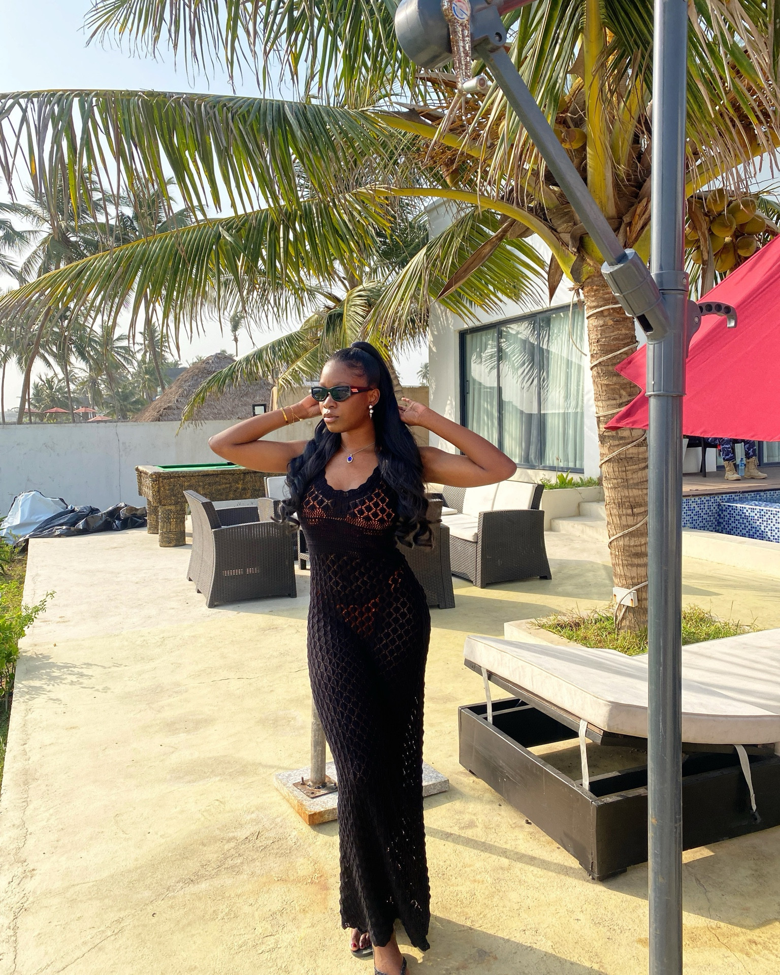 The perfect black beach dress. #summer #beachdress #knitdress 

#LTKtravel #LTKSeasonal