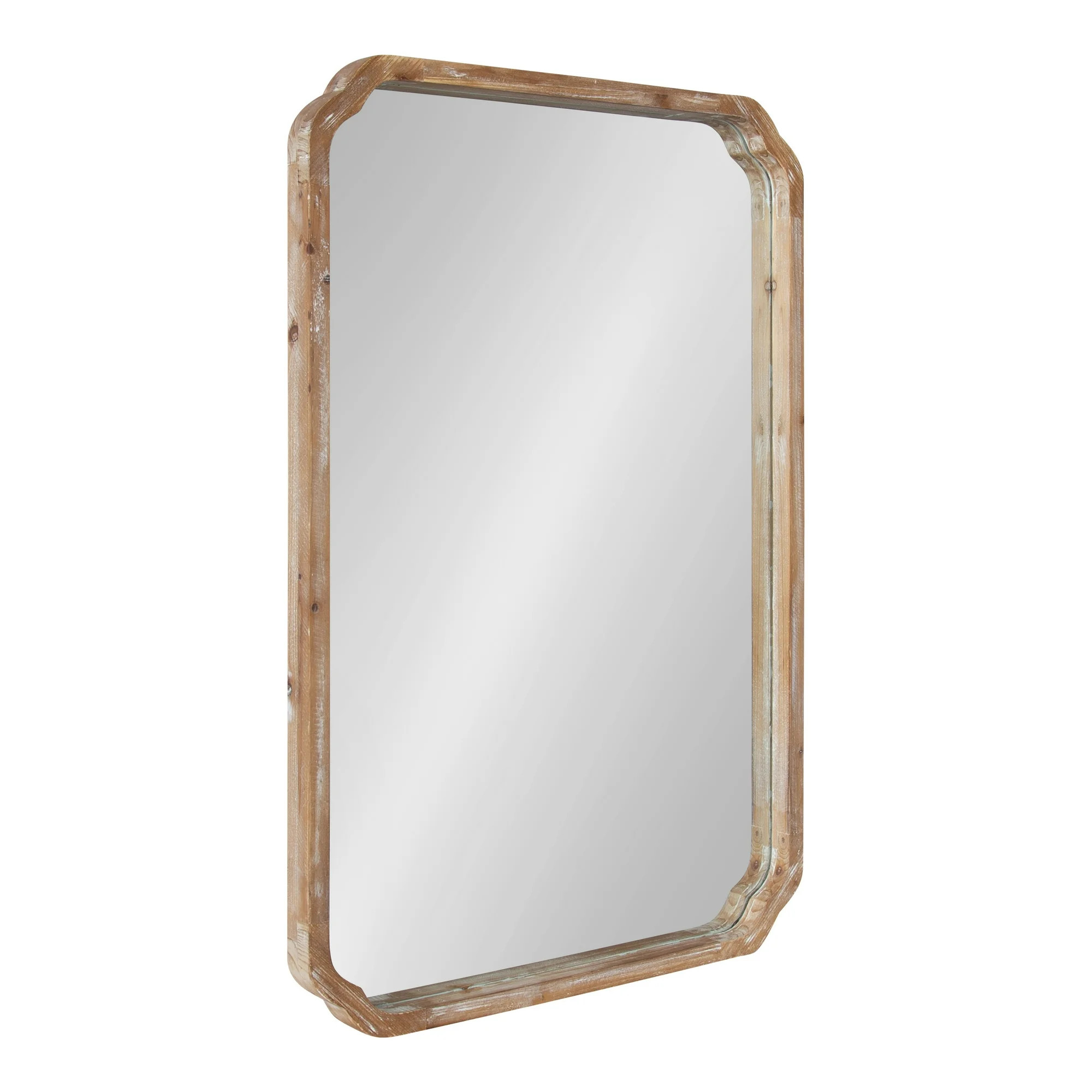 Kate and Laurel Marston Wood Framed Wall Mirror, Rustic Brown 24x36 | Walmart (US)