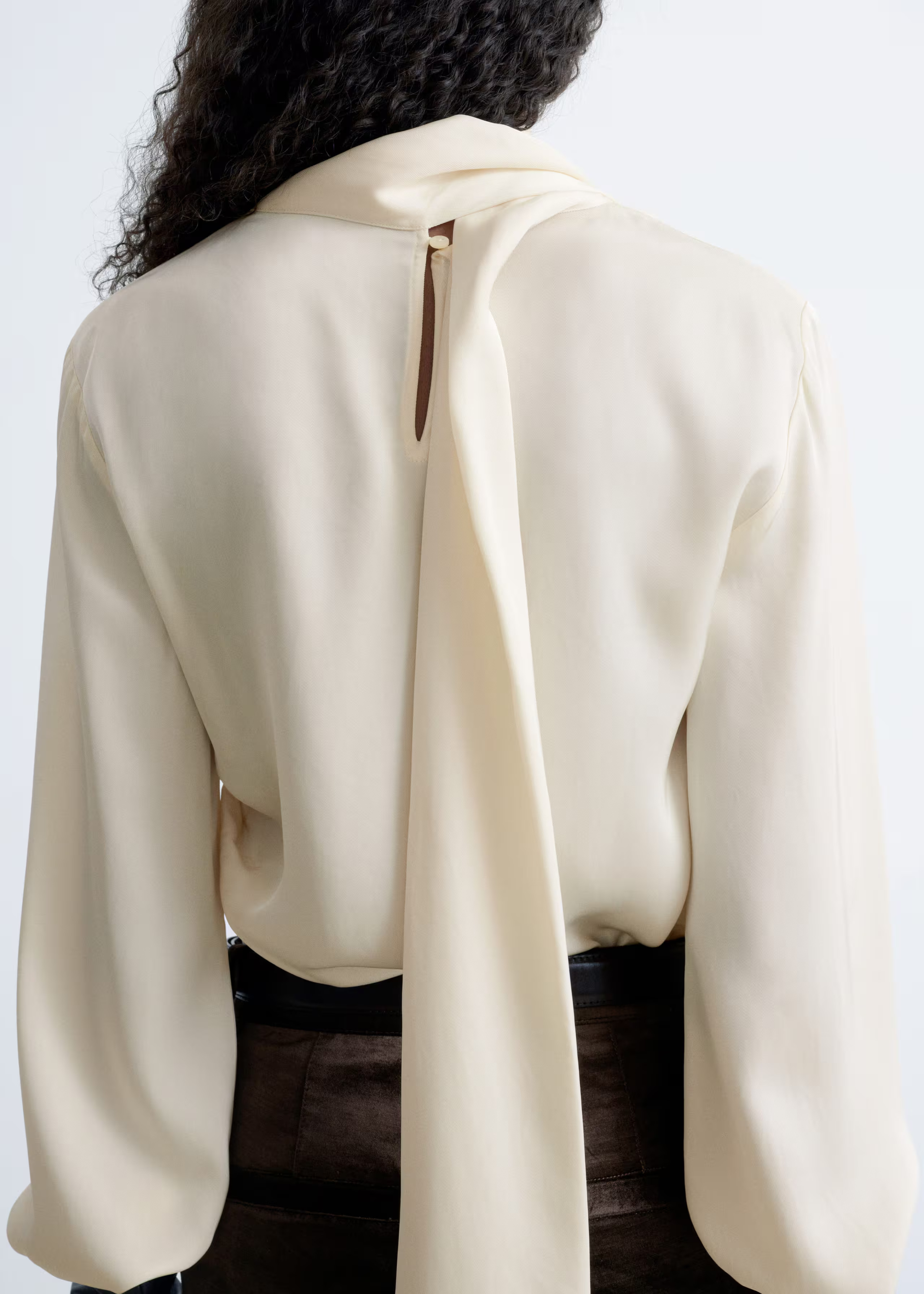 Scarf-Detail Satin Blouse | & Other Stories - US