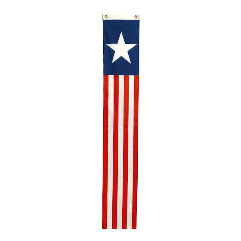 Red White & Blue Flag Banner, 60" | At Home