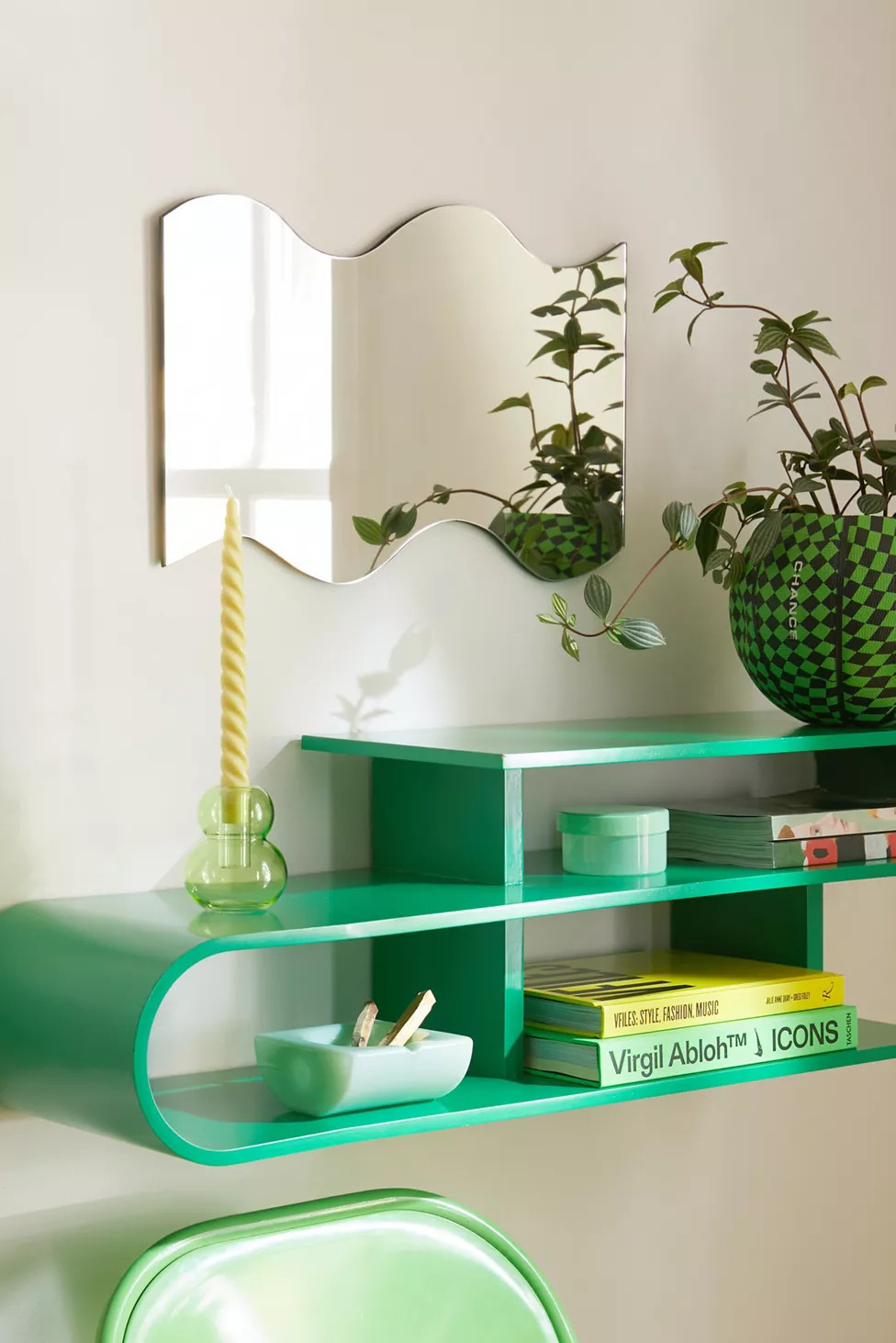 Frameless Squiggle Wall Mirror | Urban Outfitters (US and RoW)