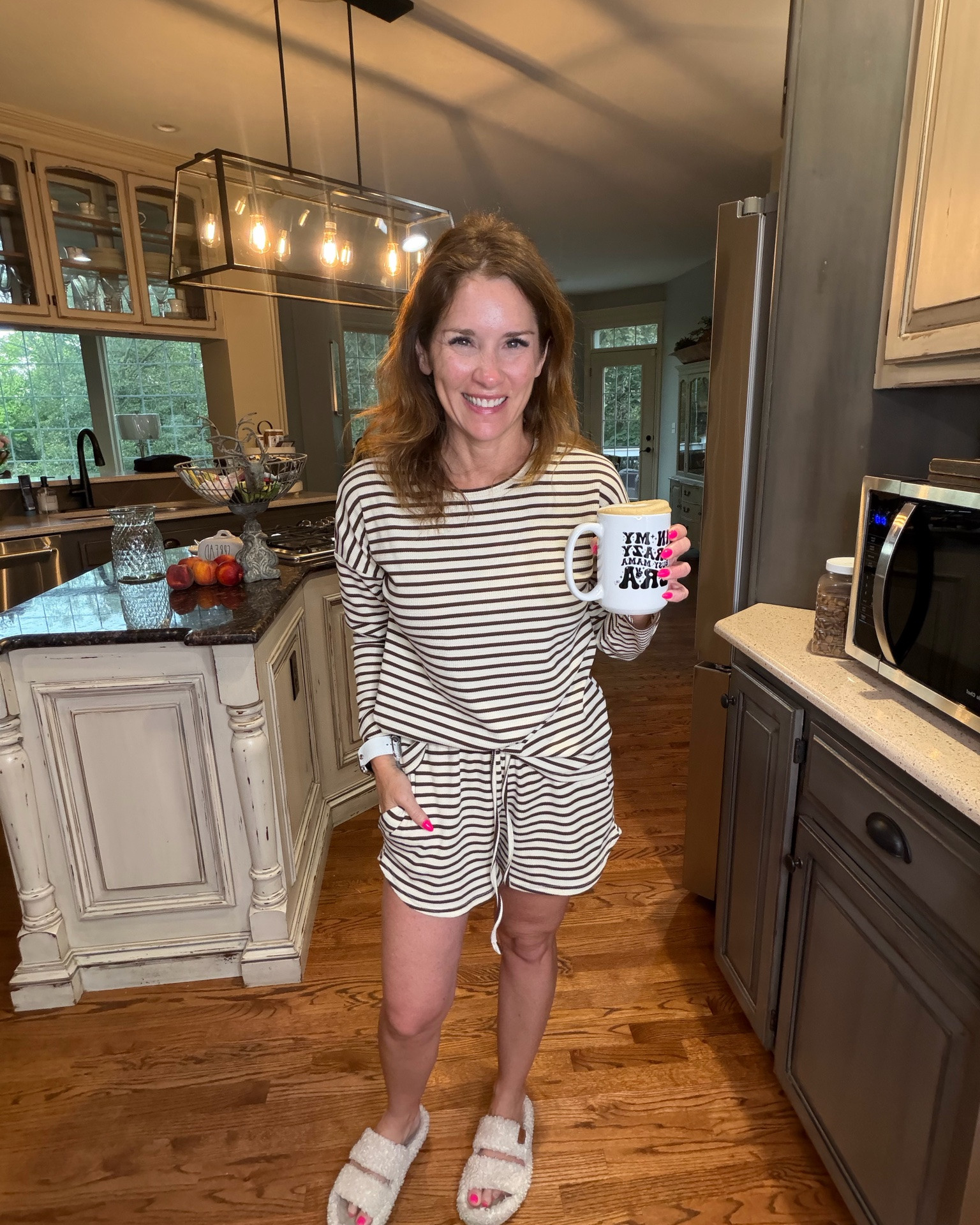 Perfect waffle PJ set for the fall ￼

#LTKOver40 #LTKPetite #LTKmorningroutine