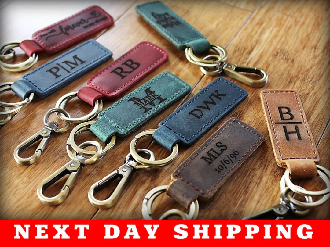 Personalize Leather Keychaincustomized Keychaincustom - Etsy | Etsy (US)