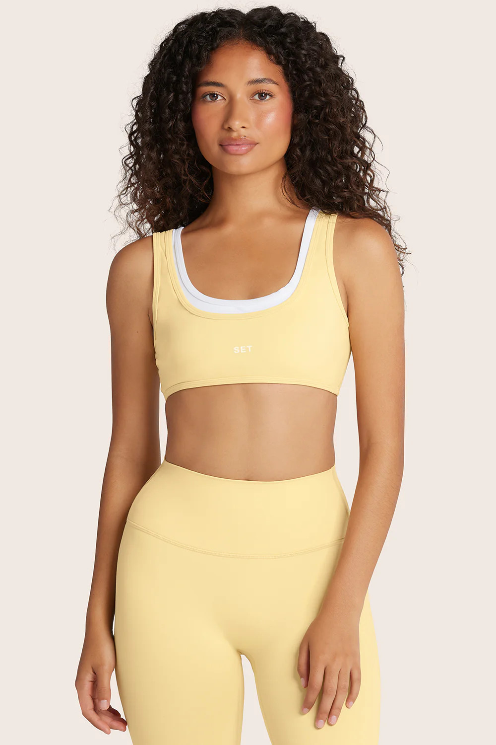 AIRLUXE™ BREATHE LAYER SCOOP BRA (PREORDER) - BUTTER | SET Active