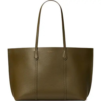 Tory Burch Perry Triple Compartment Leather Tote in Black at Nordstrom | Nordstrom