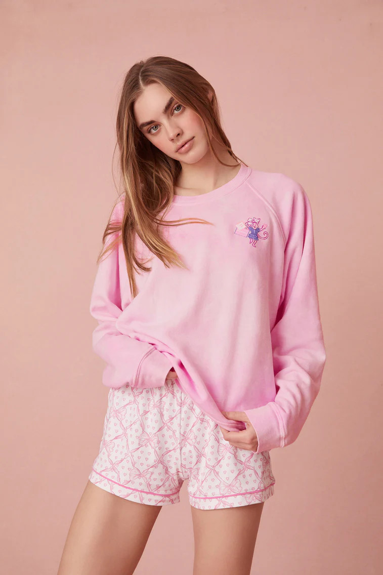 Roller Rabbit x LoveShackFancy Monkeys Just Want To Have Fun Crewneck | LOVESHACKFANCY