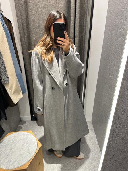 Grey coat obsessed from Mango 🫶🏼🩶

#LTKeurope #LTKSeasonal #LTKstyletip