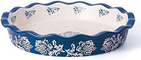 Wisenvoy Pie Pan Ceramic Pie Dish Pie Plate Deep Dish Pie Pan Non-Stick Pie Pans for Baking Pie P... | Amazon (US)