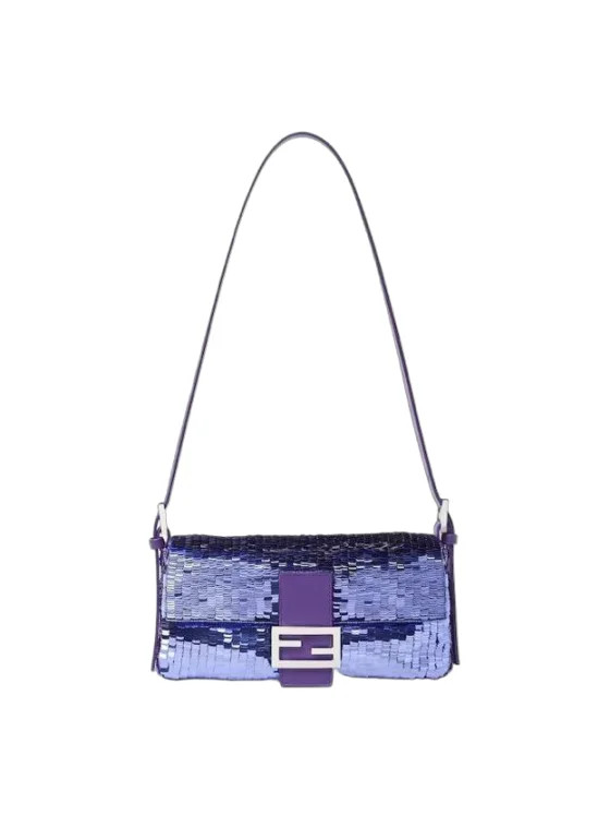 Baguette 26424 purple sequinned bag | Senser US