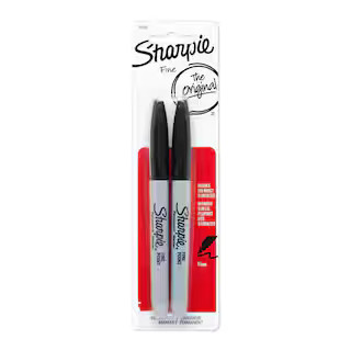 Sharpie Black Fine Point Permanent Markers (2-Pack) 30162PP - The Home Depot | The Home Depot